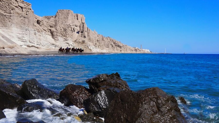 Santorini: Horseback Riding Tour on the Beach - The beach ride is the payoff
