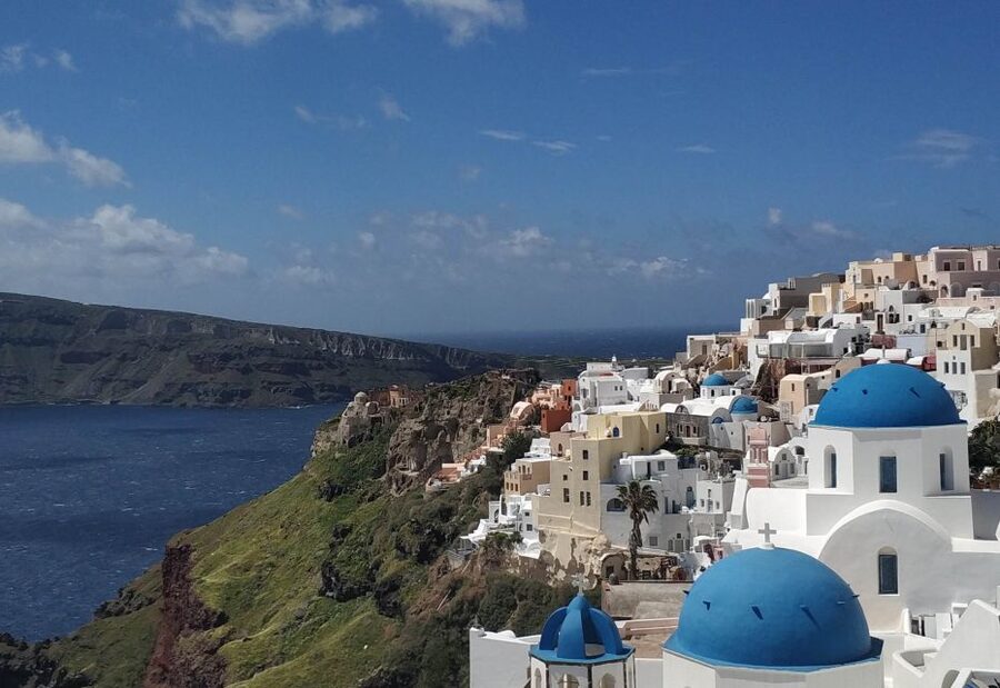 Santorini Panoramic Firostefani & Oia Blue Dome Private Tour - Starting in Firostefani, where the caldera opens wide