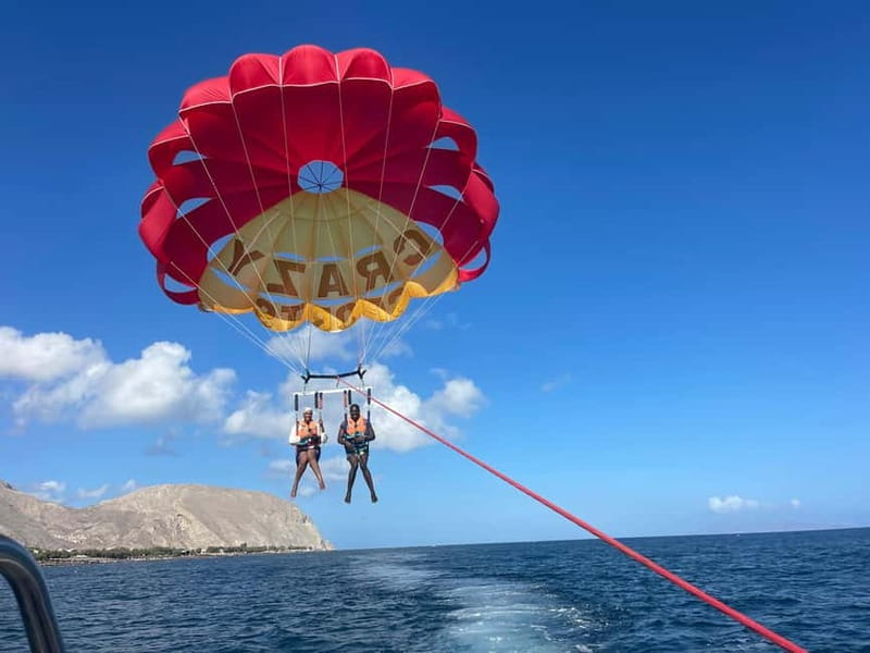 Santorini: Parasailing ExperiencePerissa,Perivolos,St.George - What the 10-Minute Flight Feels Like
