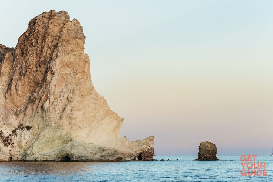 Santorini: Private Catamaran Tour with BBQ Meal and Drinks - Palia Kameni and the sulfurous hot springs