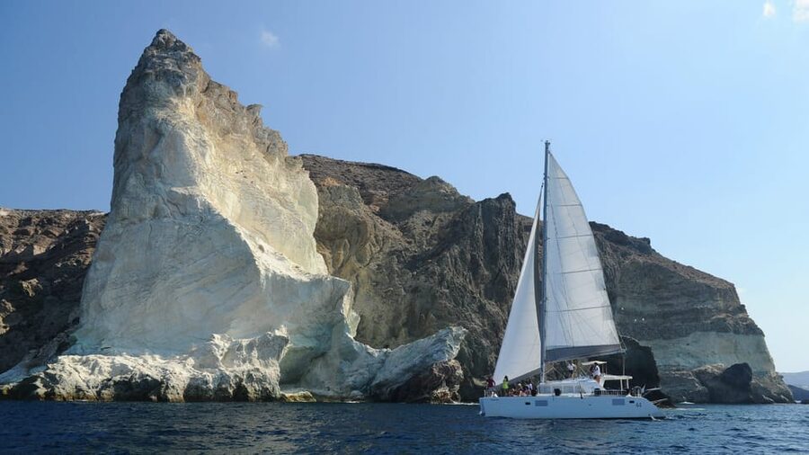 Santorini: Private Catamaran Tour with BBQ Meal and Drinks - What the $1,826 price really buys