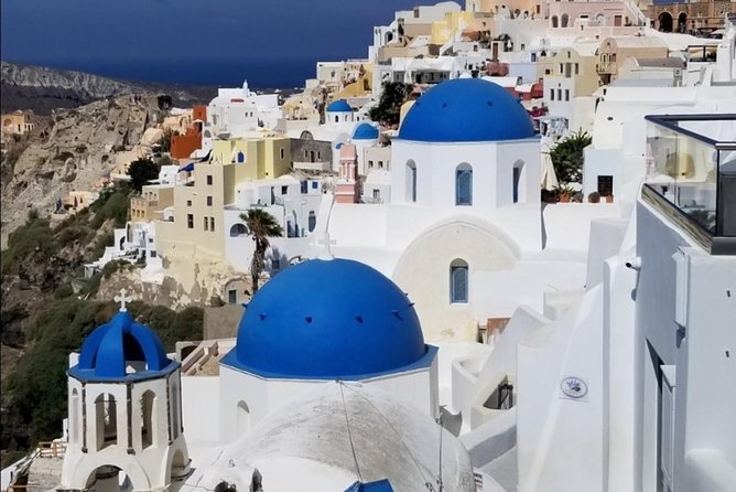 Santorini Private Driver: Explore Santorini - Port & Hotel Pickup - Prophet Elias gives you Santorini from above