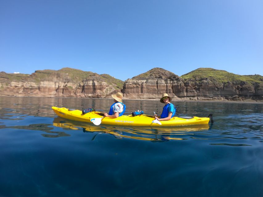 Santorini: Sea Caves Kayak Trip with Snorkeling and Picnic - Key points before you book