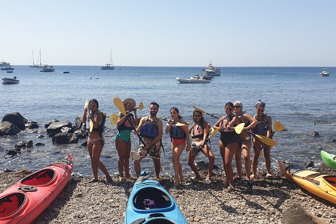 Santorini Sea Kayak - South Discovery, Small Group incl. Sea Caves and picnic - White Beach, Kambia Beach, and the quiet water stops