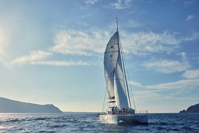 Santorini Sunset Luxury Sailing Catamaran Cruise with BBQ, drinks, transfer - Food, crew, and the feel on board