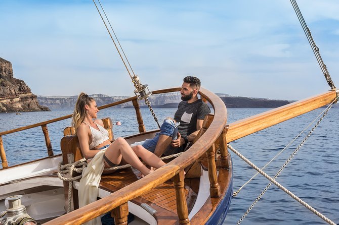 Santorini Volcano and Hot Springs Cruise Tour from Fira Old Port - What the boat and crew add to the experience