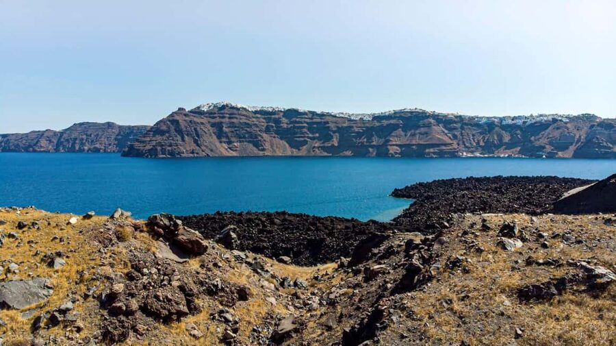Santorini Volcano, Hot Springs Adventure - Taking a slower break on Thirassia