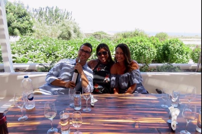 Santorini Wine Adventure with 12 Wine Tastings, Tapas and Sunset - The route: three wineries, with one fixed stop