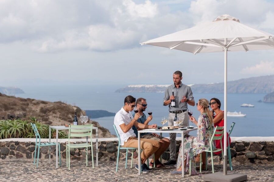 Santorini Wine Roads: Tour of 3 Wineries with a Sommelier - Starting with a Mercedes minibus pickup