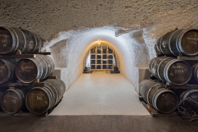 Santorini: Wine Tour with Sunset in Oia - The Mesa Gonia wine museum below ground