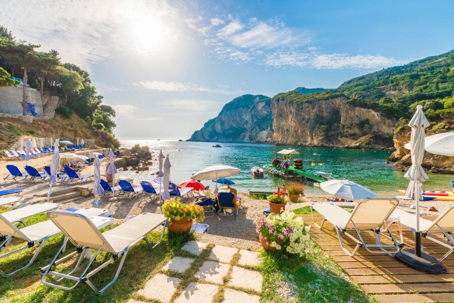Saranda: Corfu Town and Palaiokastritsa Day Trip with Cruise - The coach ride to Palaiokastritsa