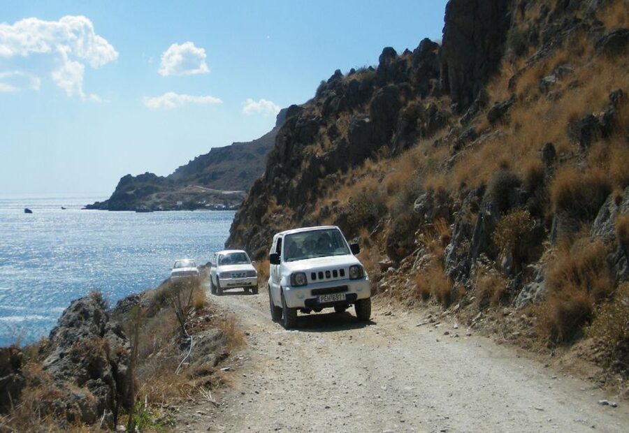 Self-Drive Jeep Safari to South Coast, Palm Beach & Canyons - The long Cretan food stop