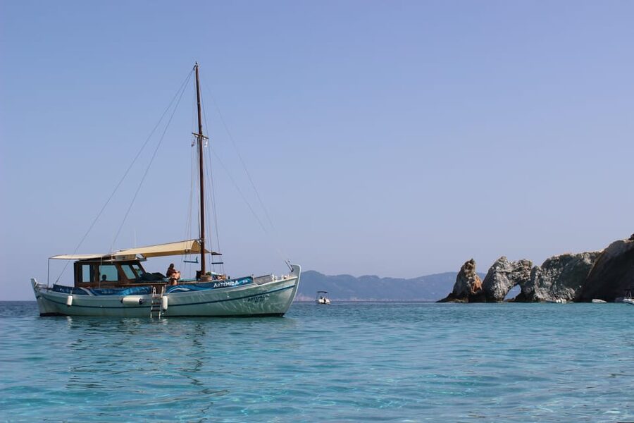 Skiathos: Boat Cruise with Dinner & Sunset Viewing - Tsougria and Arkos, quiet island stops near Skiathos