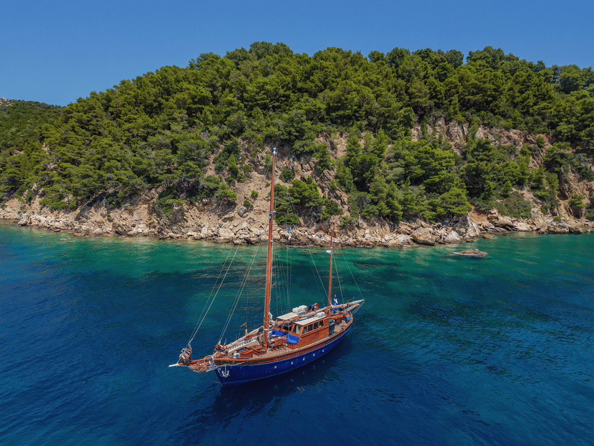 Skiathos: Wooden Sailboat Full- or Half-Day Trip with Meal - Lalaria Beach: famous scenery with a weather caveat