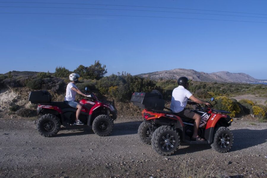 South Rhodes: ATV Quad Guided Tour 2 or 1 person on 1 Quad - Roads, hills, and the dust factor