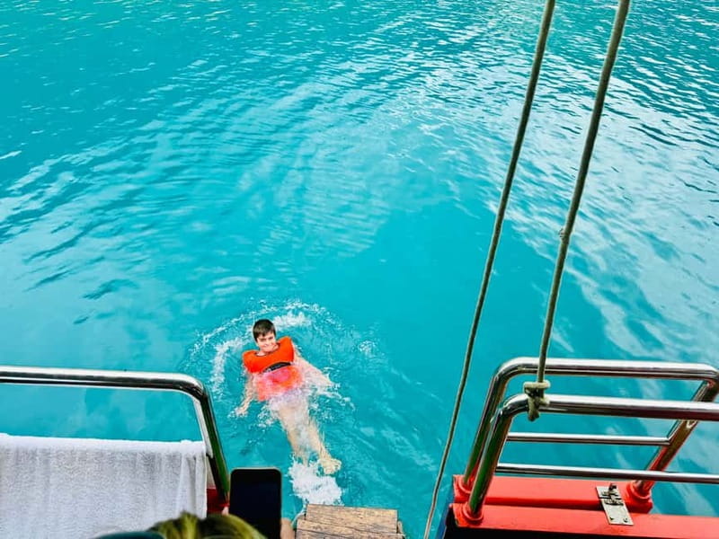 Thassos: Full-Day Cruise with BBQ, Wine, and Swim Stops - The first hour, transfer and departure