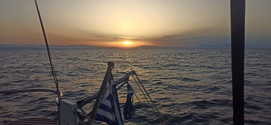 Thessaloniki Sunset Cruise departing from Nea Michaniona - The sunset, wine, and seasonal fruit