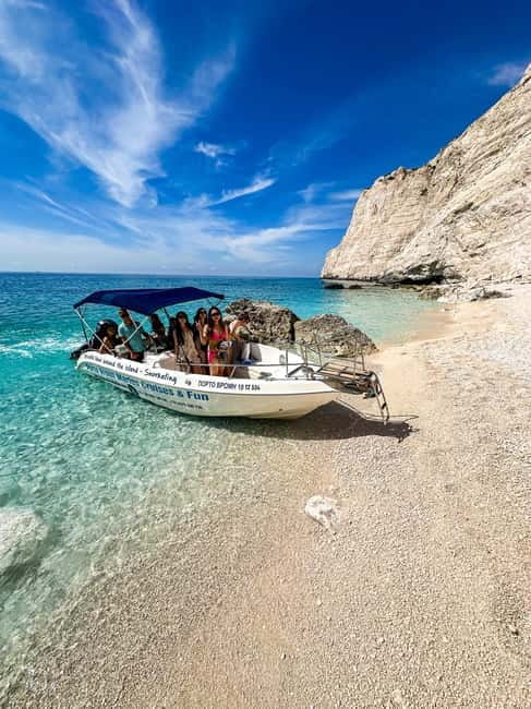Zakynthos: Semi Private Shipwreck & Blue Caves Max 10 guests - Porto Vromi begins the two-and-a-half-hour boat outing