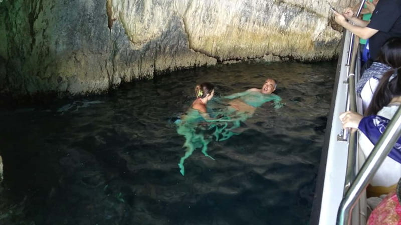 Zakynthos: Shipwreck Beach, Viewpoint, Blue Caves Day Tour - Xigia Beach is a quick sulfur-water pause