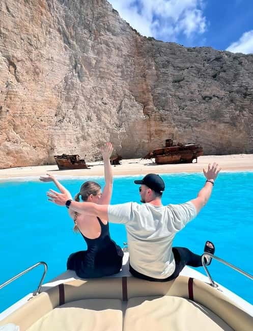 Zakynthos: Shipwreck & Caves Private Boat Tour with Skipper - Beaches, rock shapes, and quick swim stops