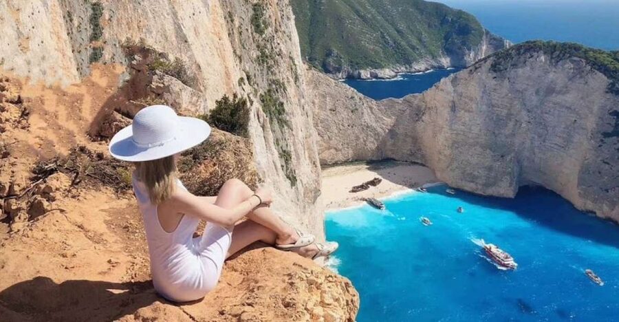 Zakynthos Small Group Tour Shipwreck & Blue Caves Land & Sea - Three hours on the west coast by boat
