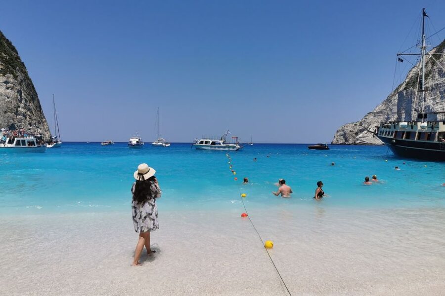 Zakynthos Small Group Tour Shipwreck & Blue Caves Land & Sea - Xigia Beach and the island’s natural spa